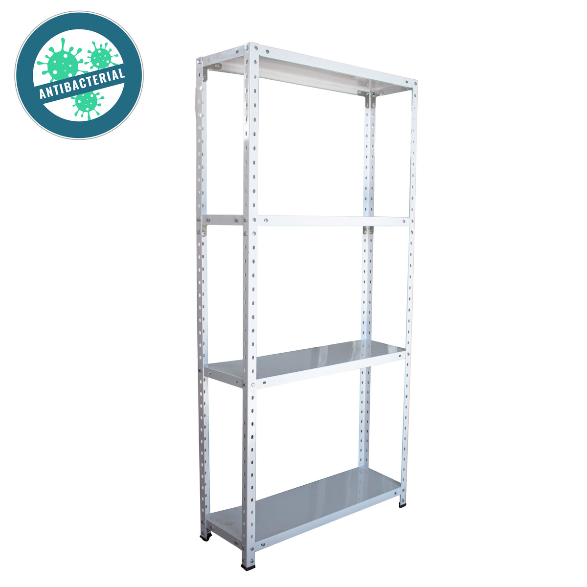 Estantería 200x90x30 Blanco Antibacterial