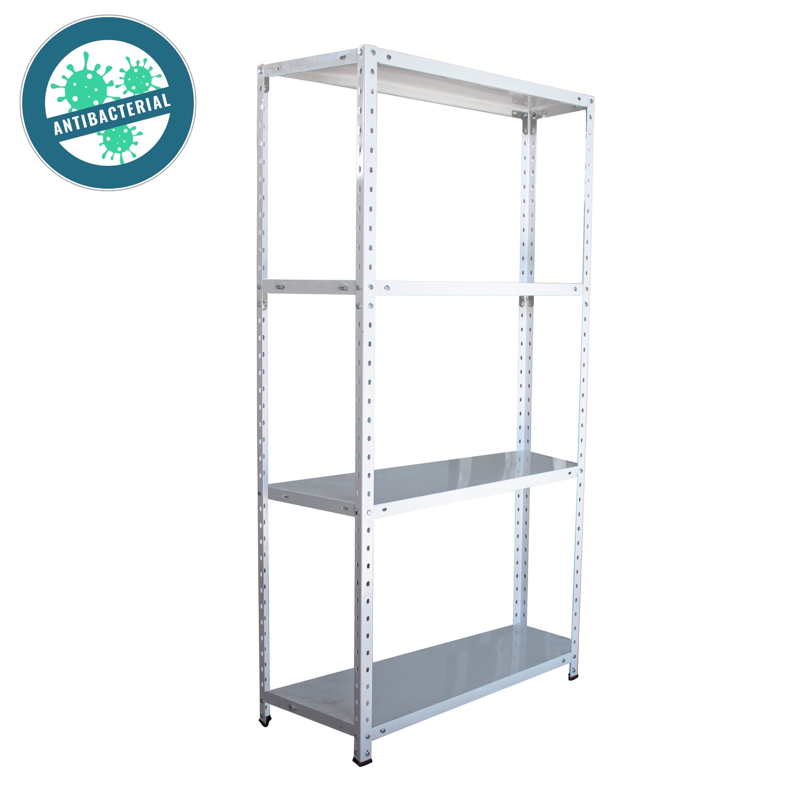 Estantería 200x90x40 Blanco Antibacterial