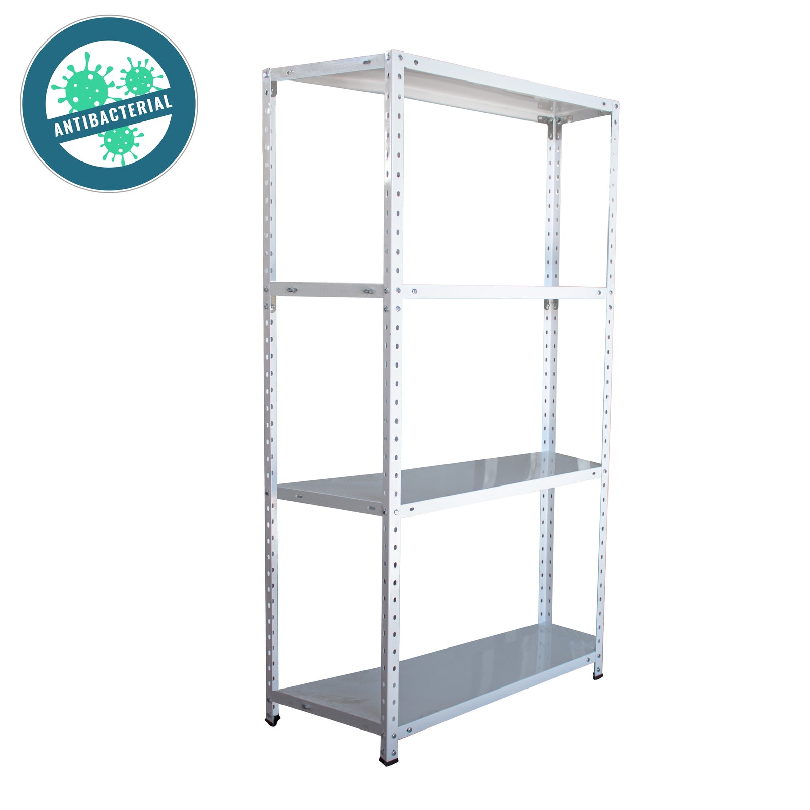 Estantería 200x90x60 Blanco Antibacterial