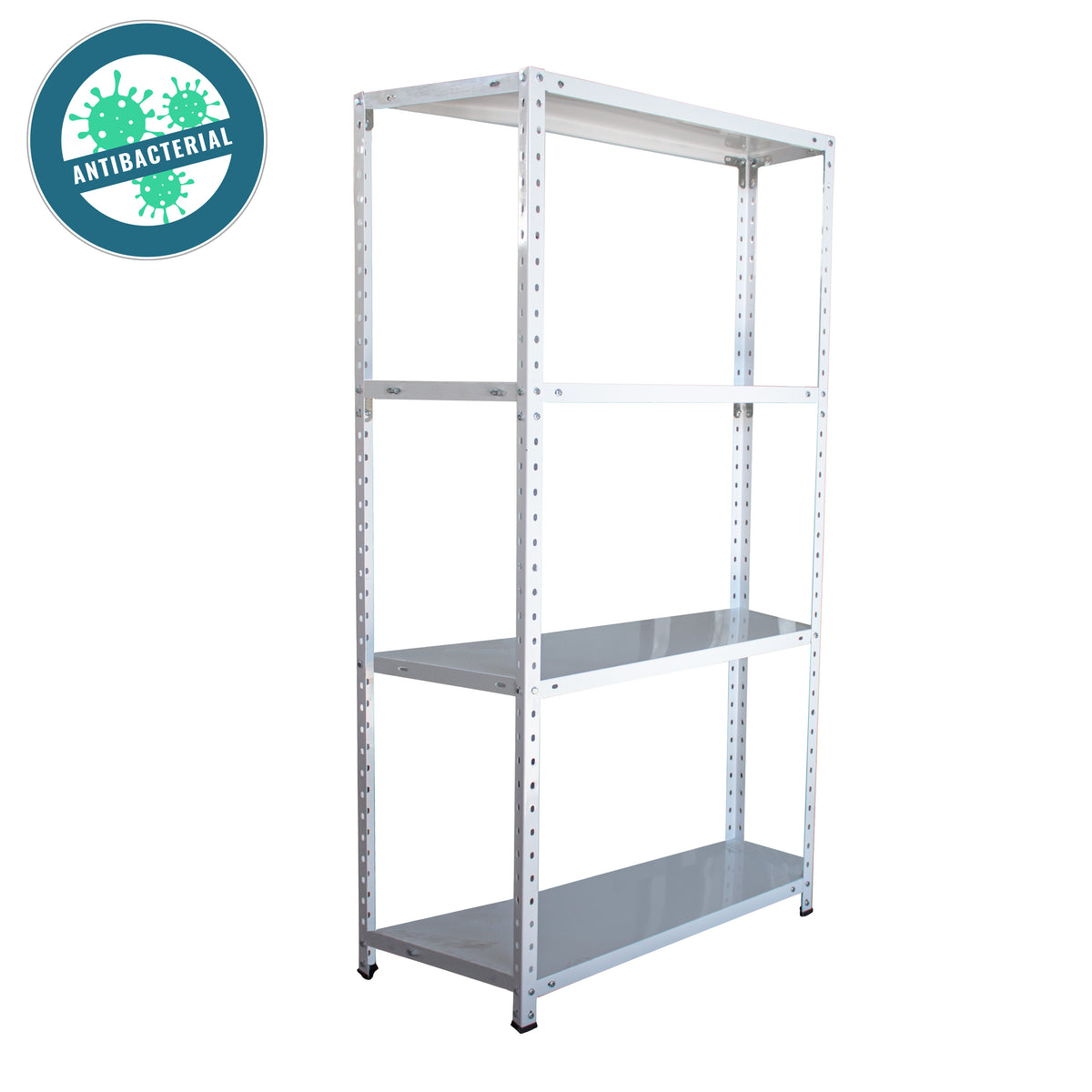 Estantería 200x90x50 Blanco Antibacterial