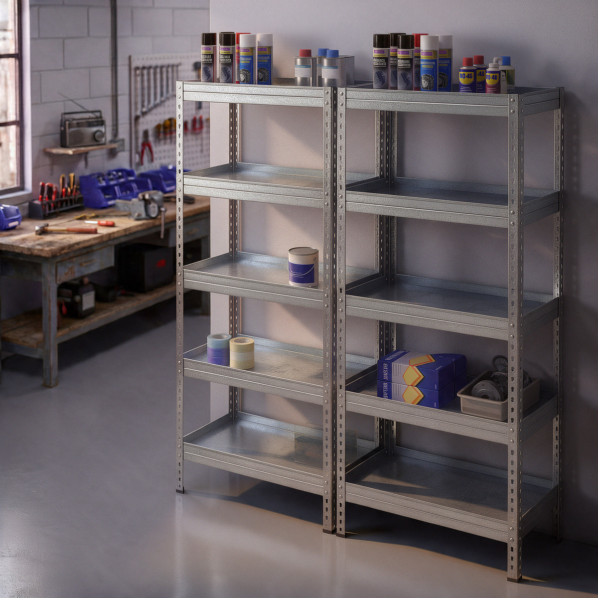 Estantería Antiderrame Galvanizada 200x90x40 - 5 bandejas