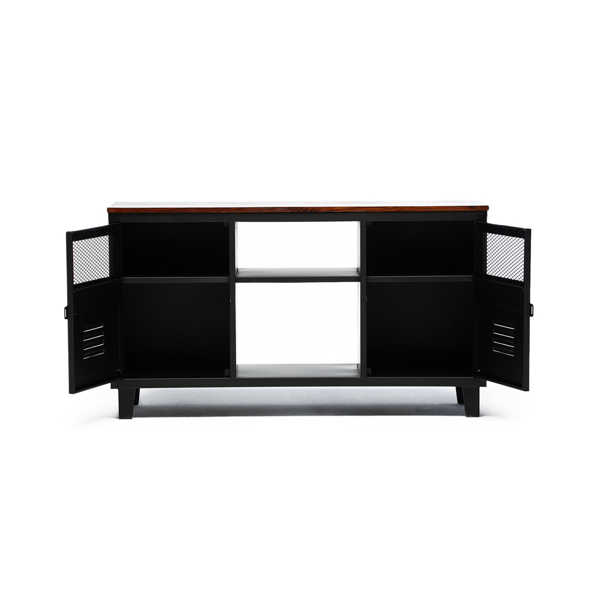 Rack TV Rock Wood Negro Mate