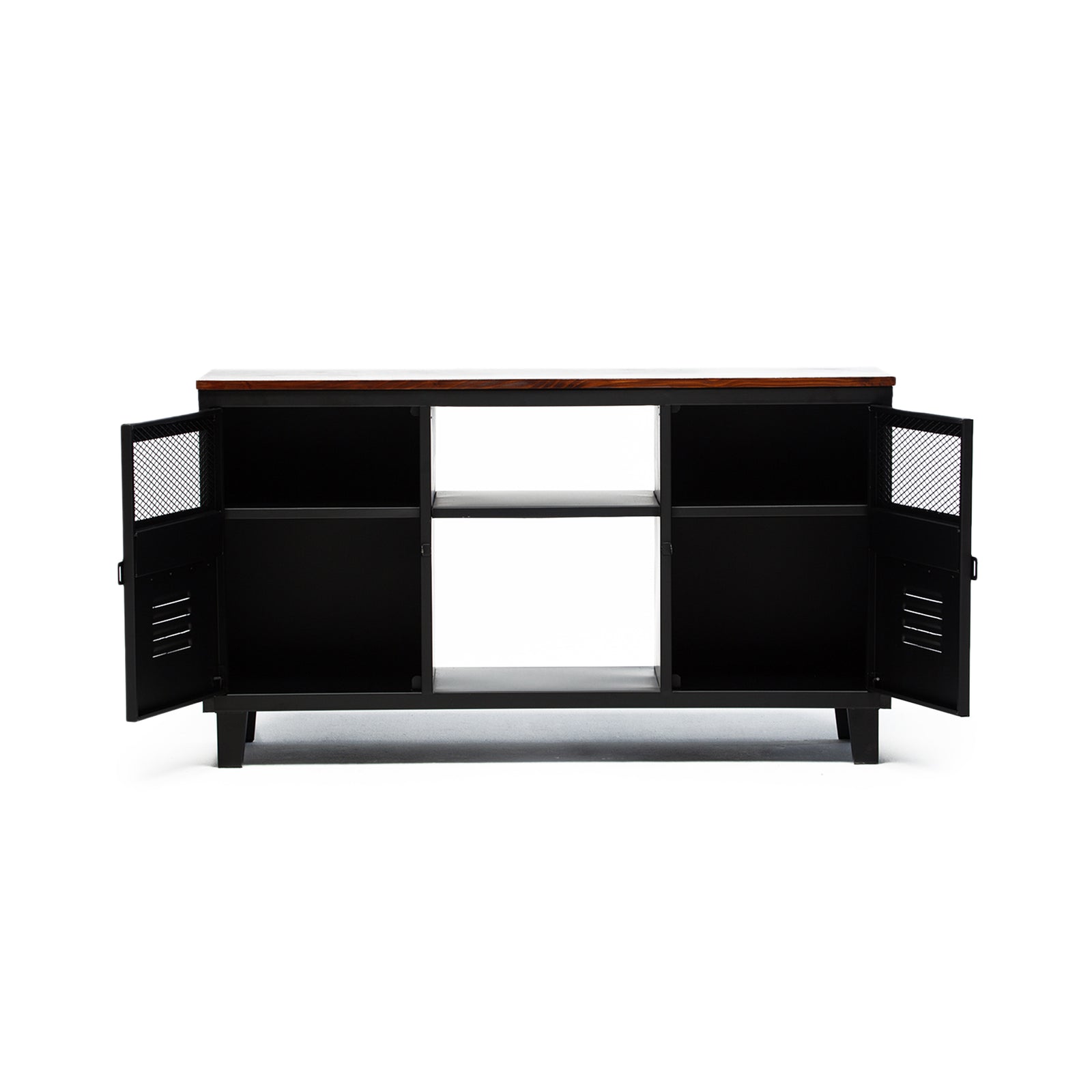 Rack TV Rock Wood Negro Mate