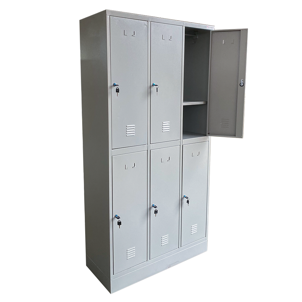Lockers Oficina de 3 cuerpos 6 puertas