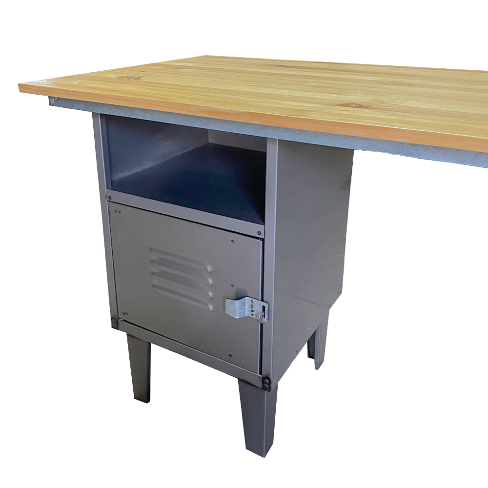 Escritorio Estante Industrial Gris Agata