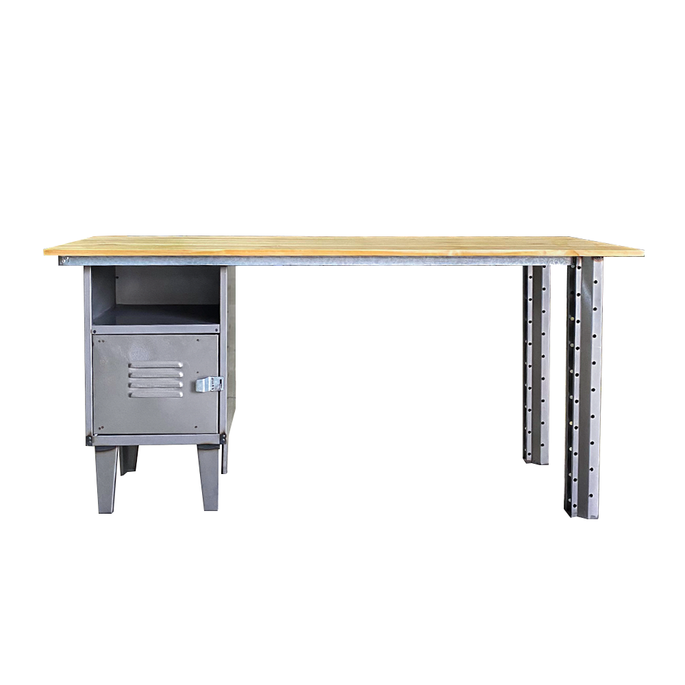 Escritorio Estante Industrial Gris Agata