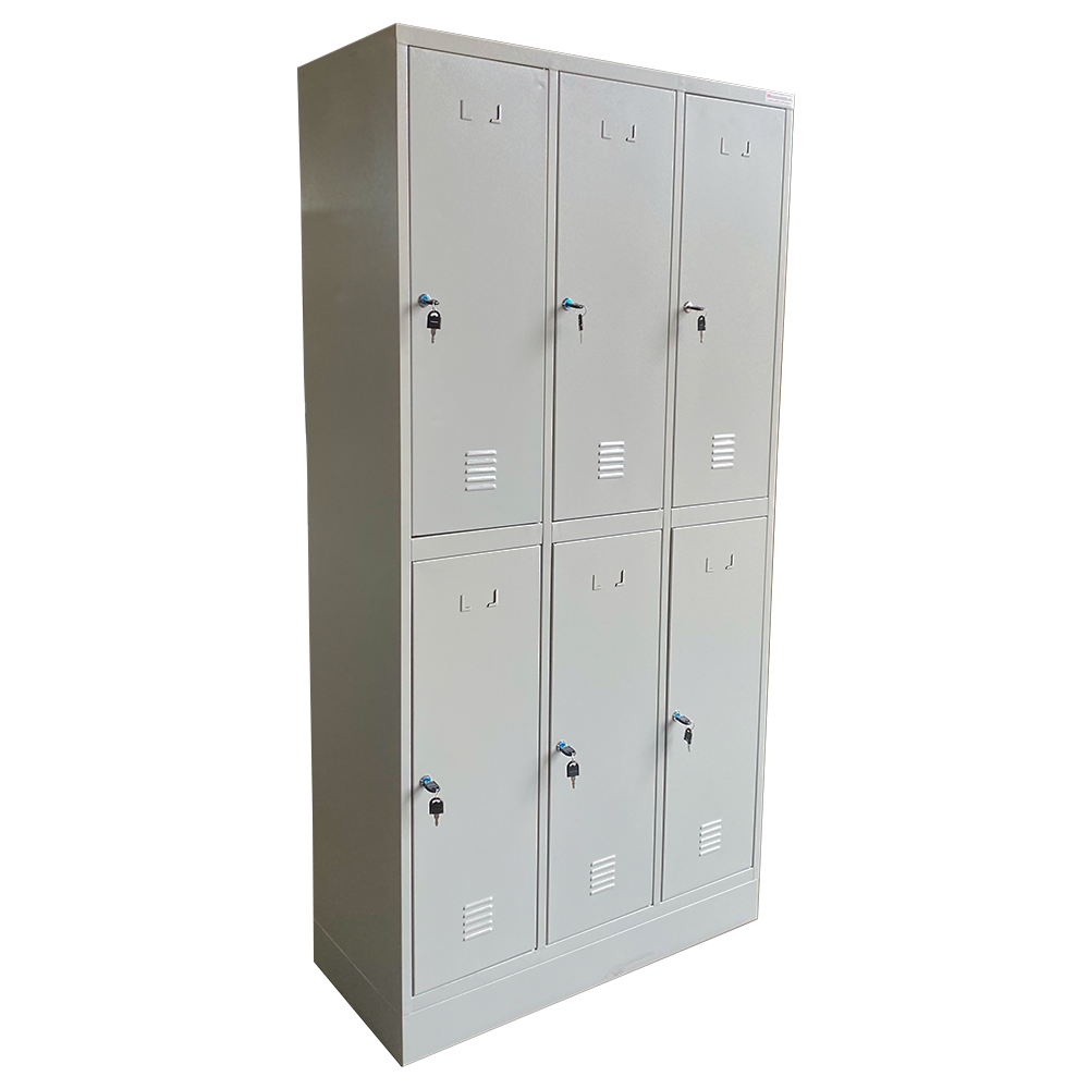 Lockers Oficina de 3 cuerpos 6 puertas