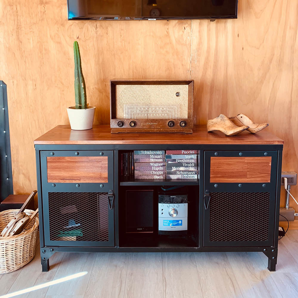 Rack TV Roots Negro Mate de Movilockers