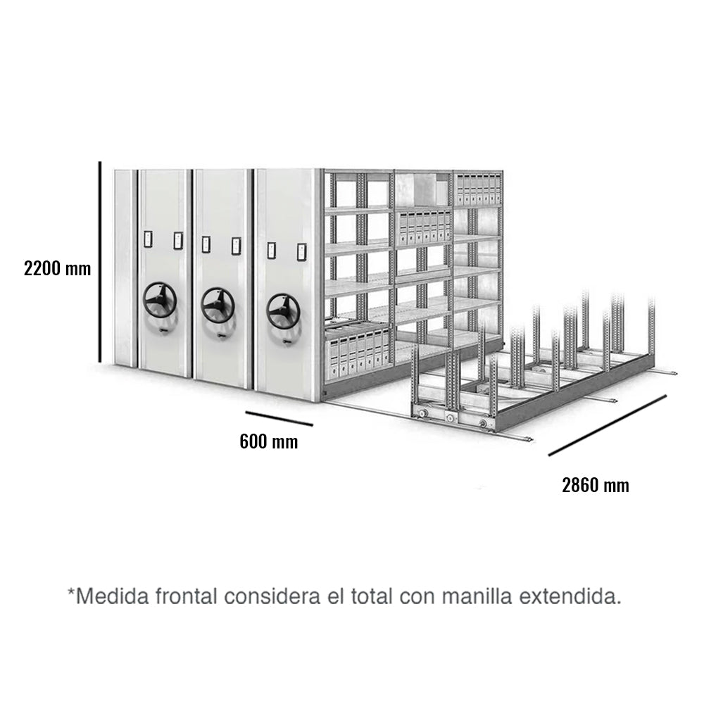 Estantería Móvil Full-Space Triple