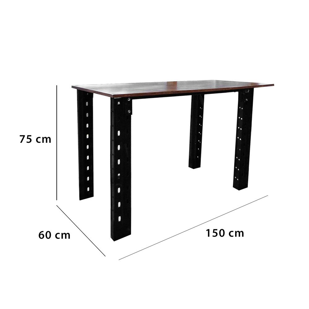 Escritorio industrial L Negro Mate