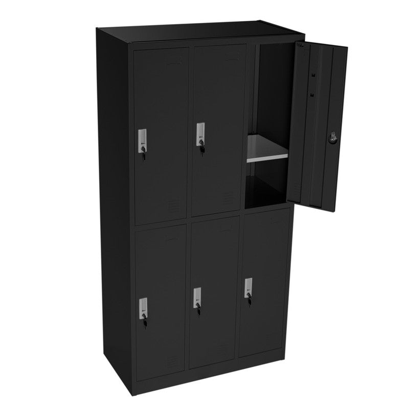 Lockers Oficina de 3 cuerpos 6 puertas
