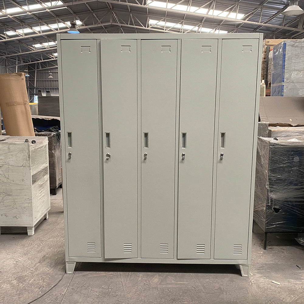 Lockers industrial ensamblado 5-5 gris agata
