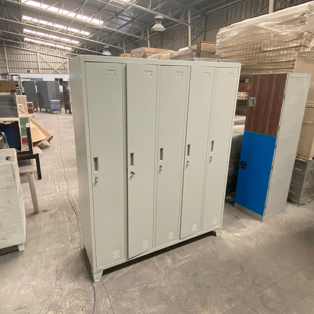 Lockers industrial ensamblado 5-5 gris agata