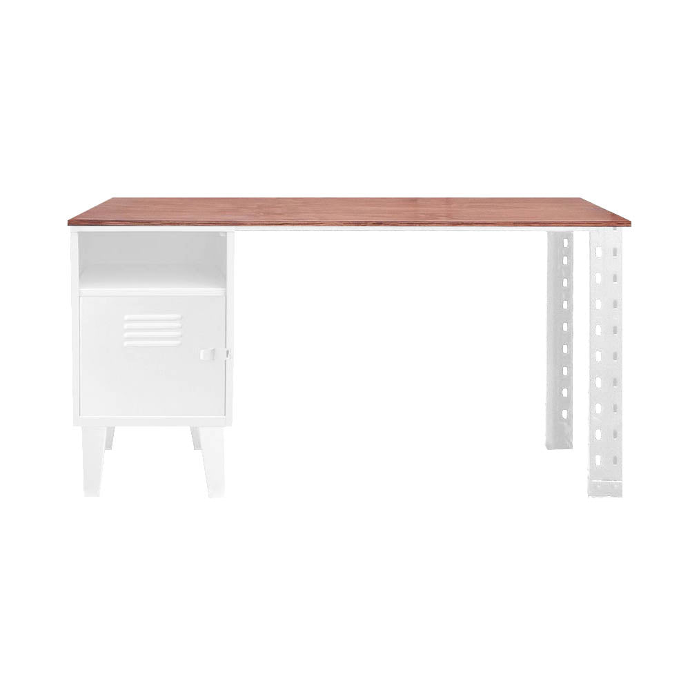 Escritorio Estante Industrial Blanco Mate