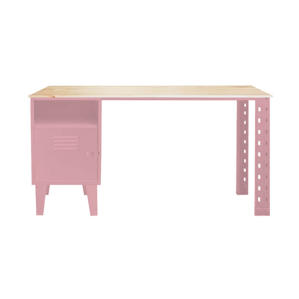 Escritorio Estante Industrial Rosado